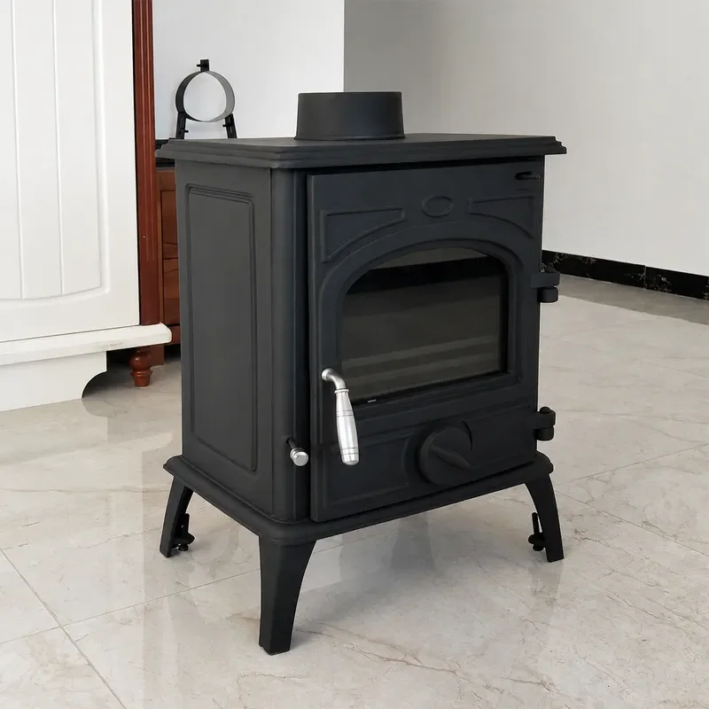 Modern Cast Iron Wood Burning Fireplace for Home Villa Tent Heating Real Fire Stove Direct from Manufacturer