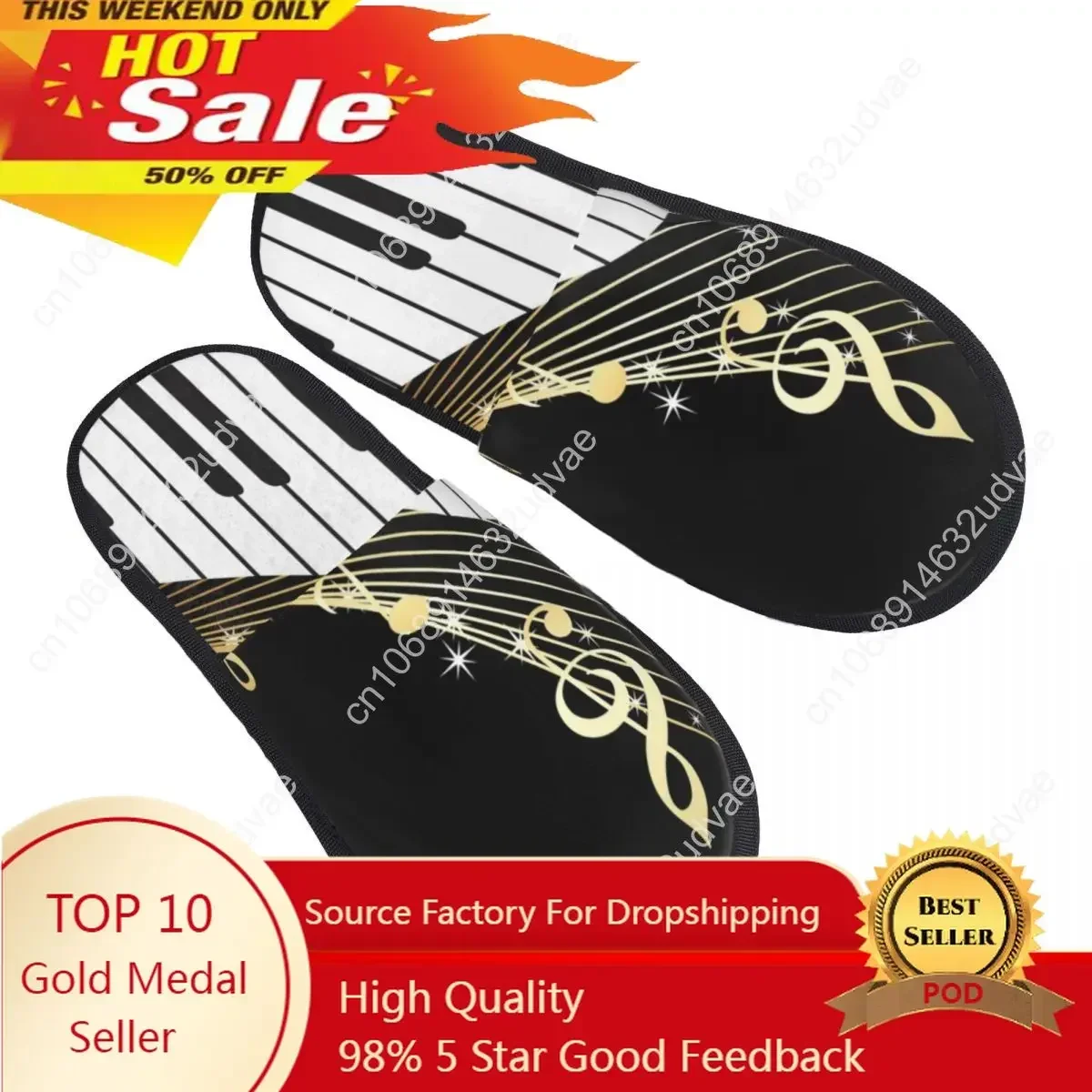 

Indoor Piano Music Notes Warm Slippers Winter Home Plush Slippers Fashion Home Soft Fluffy Slippers