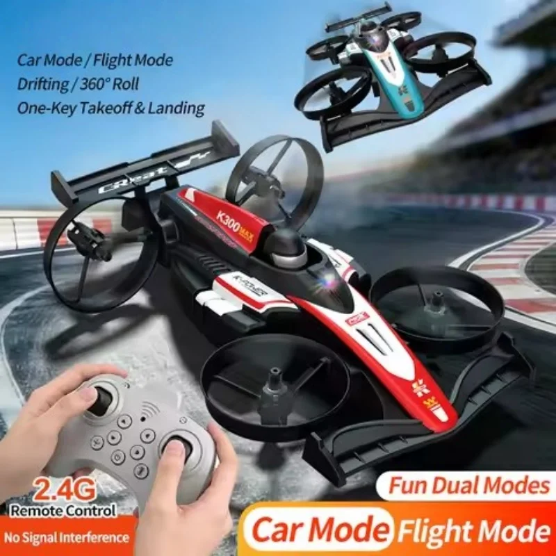 

2-in-1 Dual Mode RC Drone RC Stunt Car Drift Racing One Click Takeoff/Landing Barometric Altitude Hold RC Car Airplane Toys