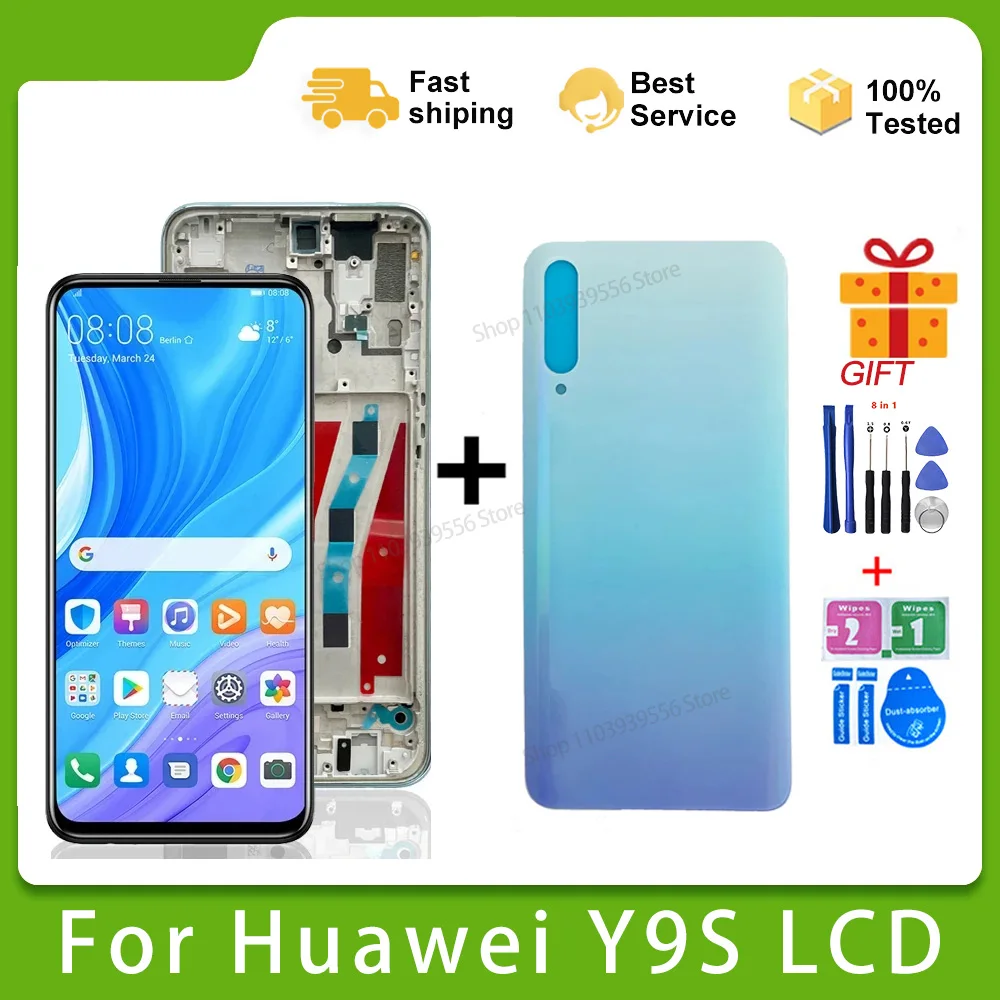 6.59\'\' Original New For Huawei Y9S Y9 s / P Smart Pro 2019 LCD High Quality LCD&Touch Screen Digitizer with frame Display Tested