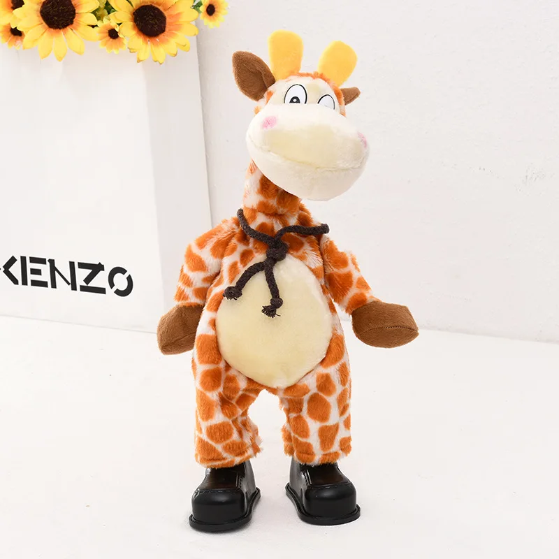 Animal de compagnie électrique en peluche pour enfants, chien, robot, vache, musique, danse, chant, chansons, drôle, jouets pour chiots, cadeau d'anniversaire