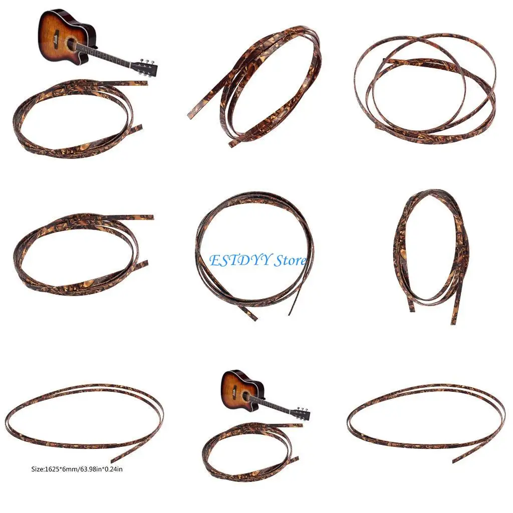 

G6DE Guitar Trim Repair Purfling Strips Decorative Repair Binding Strips Guitar Purfling Strips Strips Celluloid Edging