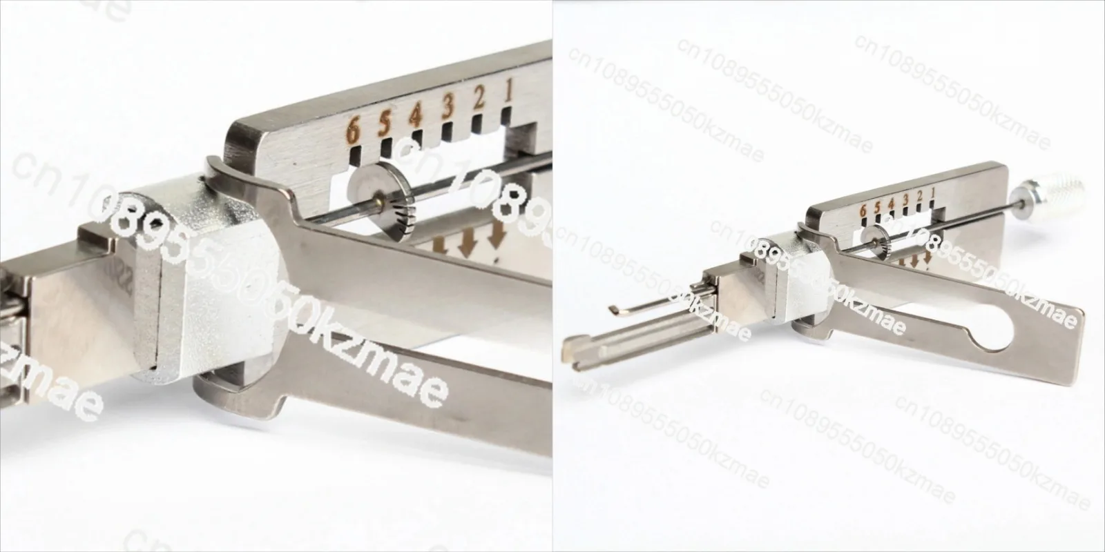 Customs-Logo Supported 2-in-1 Lock Pick Tools (Lishi Style) for Ultion, 3Star, WXM, R6, T60,  , L4V-T, R55