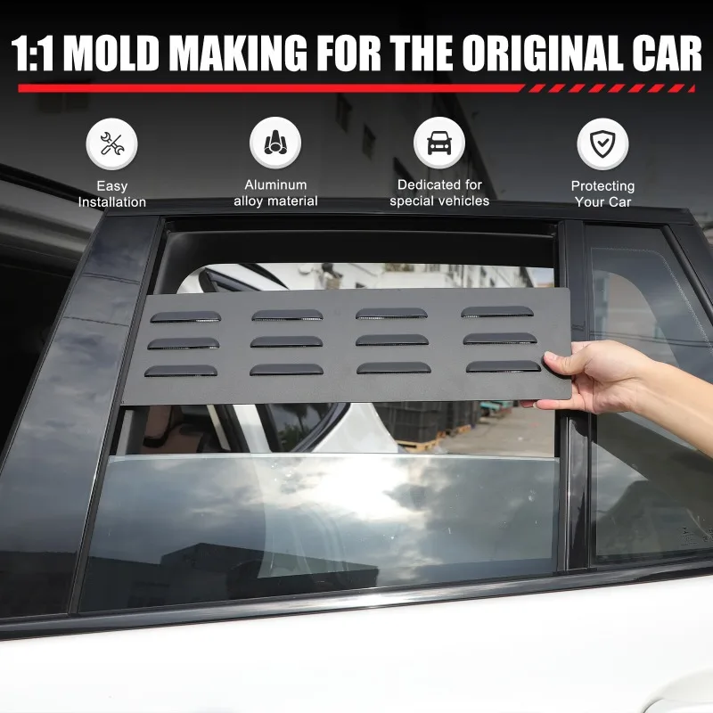 

For BMW X3 G01 2018-2024 Aluminum Alloy Black Car Rear Window Air Ventilation Shutters Trim Car Accessories