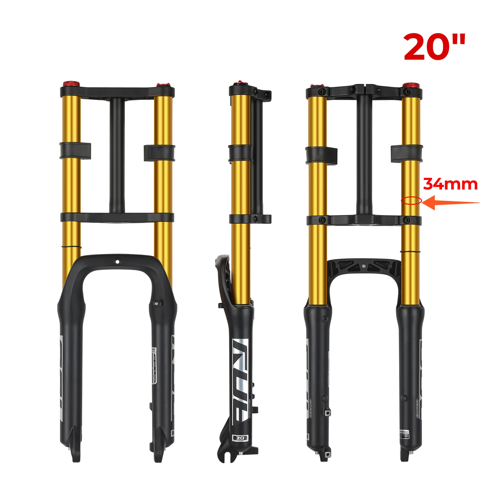 BOLANY エアサスペンションフォーク 20×4.0インチ 26×4.0インチ