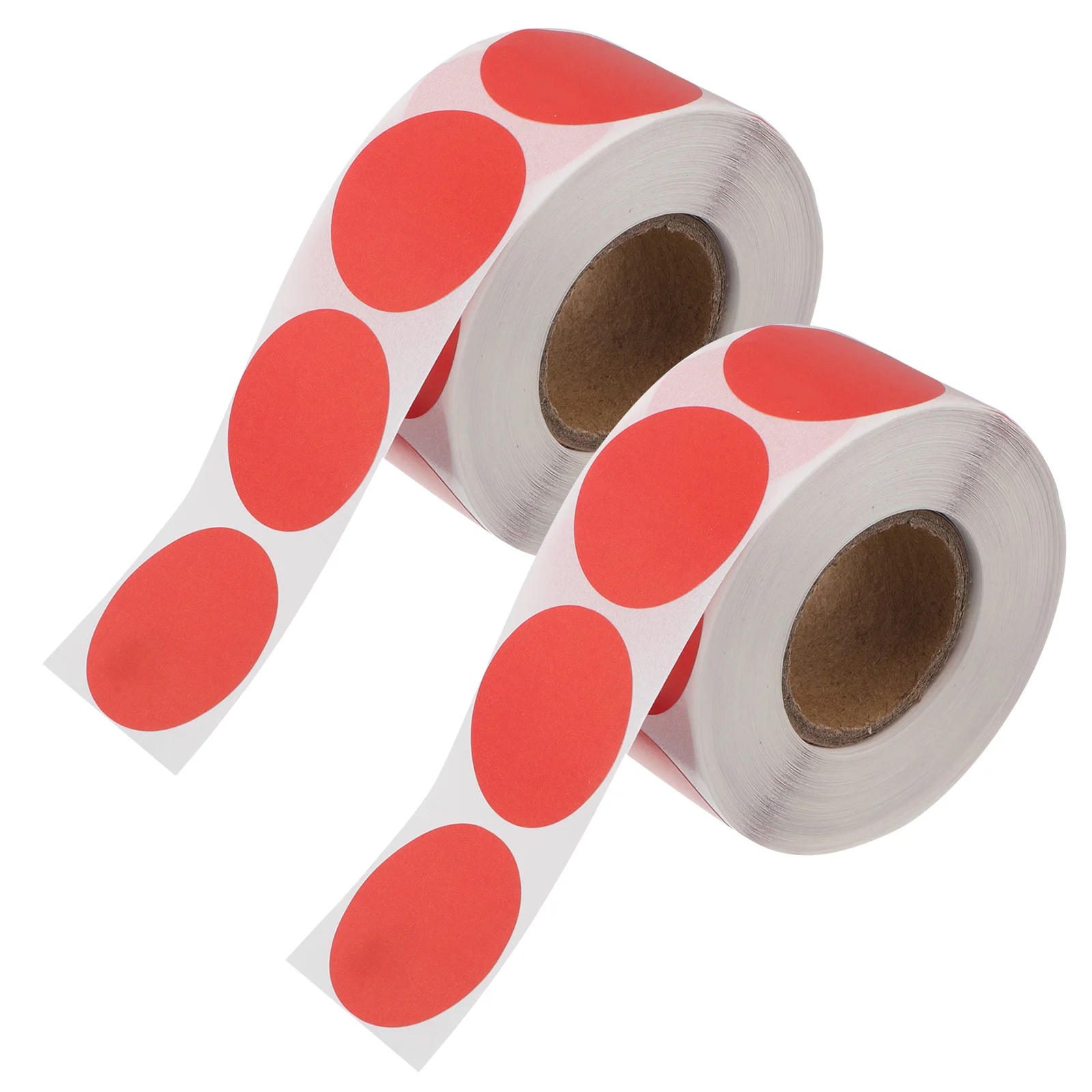 

2pcs 2.5Cm Red Round Stickers Bright Adhesive For Kitchen Pantry Cabinet Food Jar Labels Removable Waterproof Blank Circle Dot