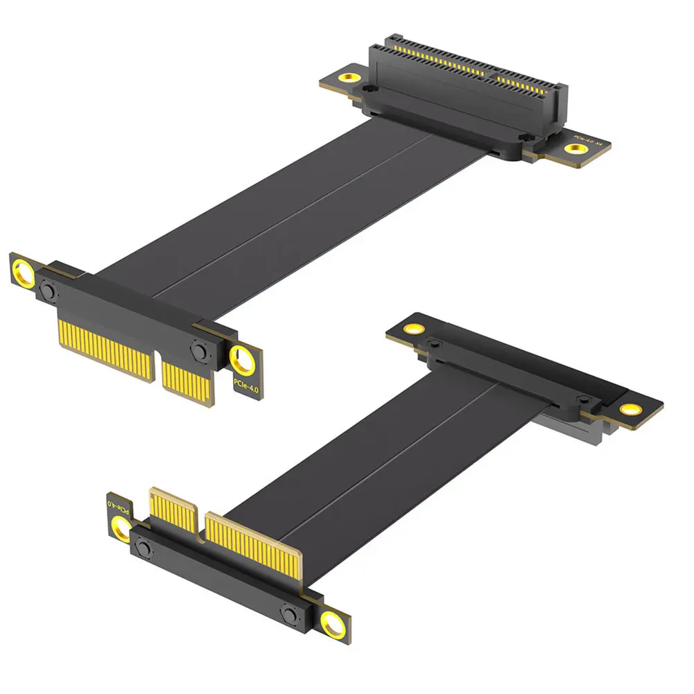 

PCI-E 4.0 X1/X4 Riser Кабель Видеокарта Высокоскоростной гибкий удлинитель PCIe 4.0 Высокоскоростной гибкий удлинитель Карта 90-градусный адаптер