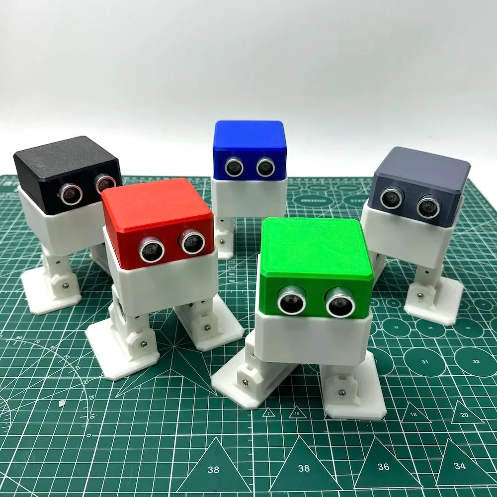 3D Printed Biped Walking Robot Kit with HC-SR04 Ultrasonic Sensor, Arduino Compatible Educational Robot for STEM Learning