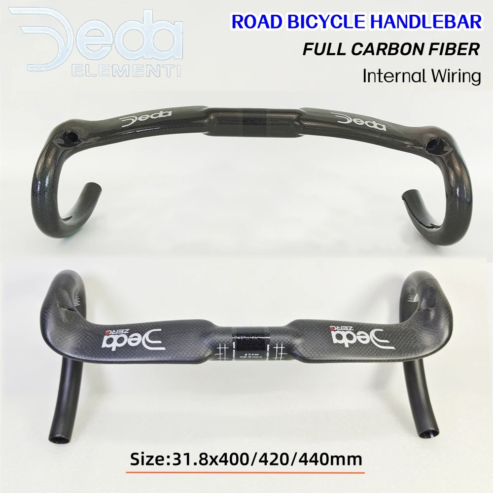 JEDA Carbon Fiber Bicycle Handlebar,Road Bike Cycle Handlebar  Internal Wiring31.8* 400/420/440mm Bike Accessories