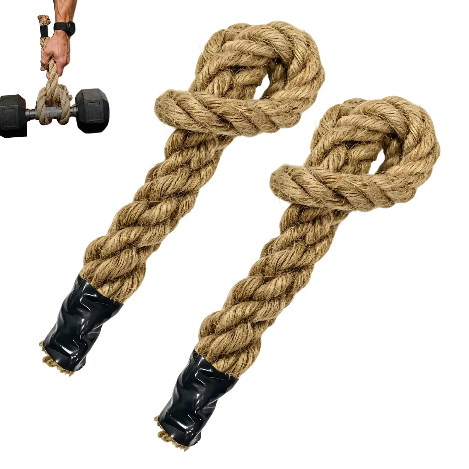 2-Piece Rope Grips For Pull Ups Reusable Heavy Duty Arm Strength Trainer Pull Up Assist Muscle Exercise Accessories