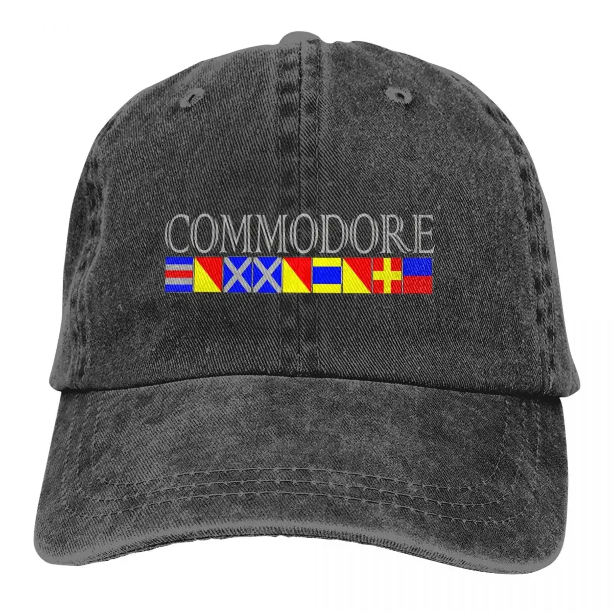 

A Commodore Design Title In Nautical Signal Flags Baseball Caps Male Hip Hop Sports Cap Sun Shade Hats for Men Women