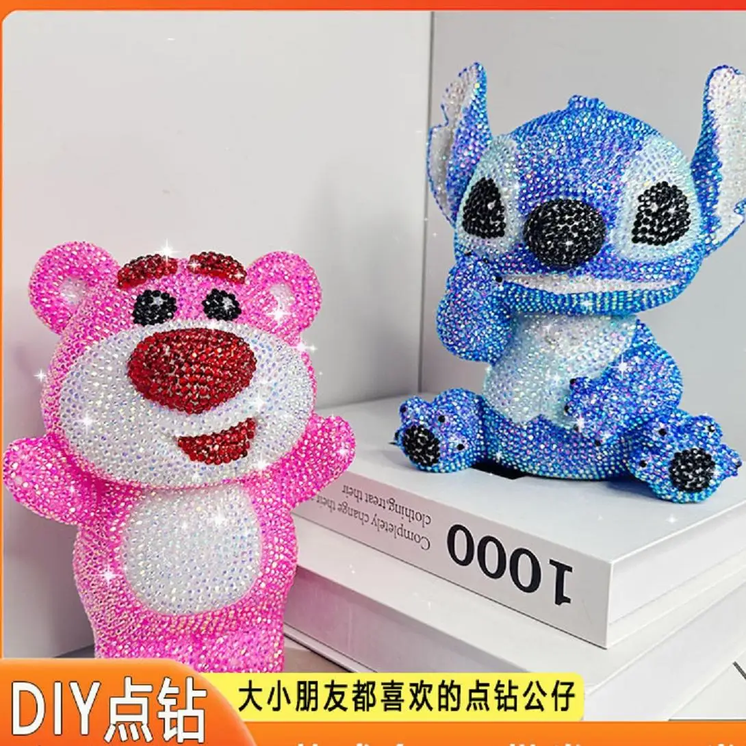 

New Shiny Drill Piggy Bank Doll Handiwork DIY Resin Material Child Point Drilling Doll Good Looks Toy Savers Pot