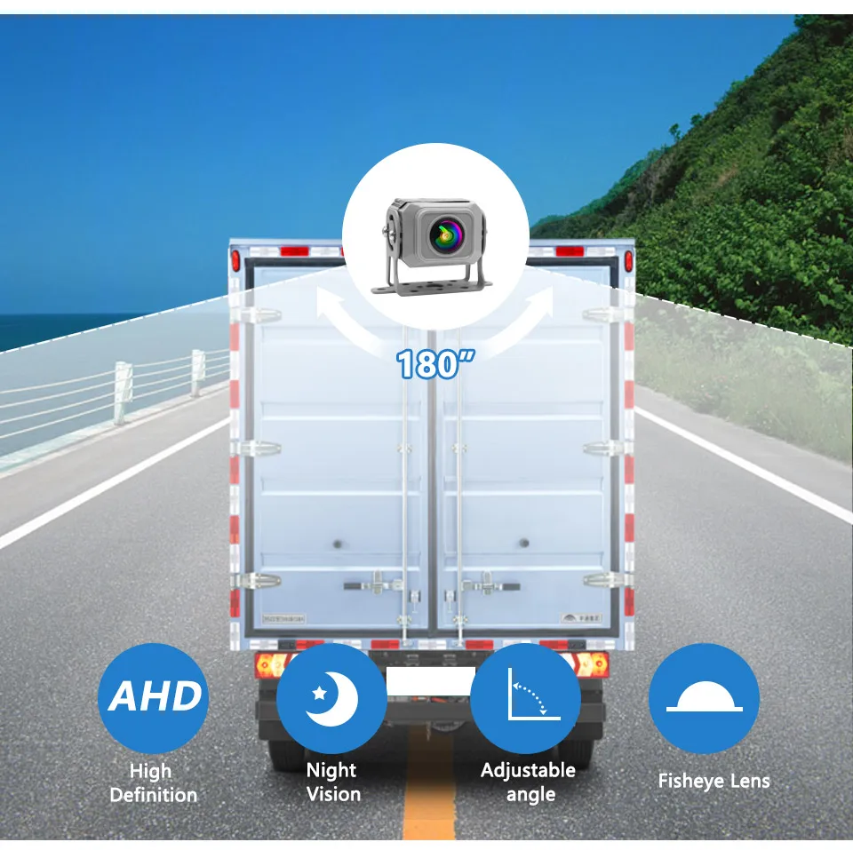 9-36V Hochleistungs-Fahrzeugkamera AHD1080P CVBS umschaltbar 180° ° Fisheye Starlight Nachtsicht Wasserdichte Rückfahrkamera für LKW – Detail 4