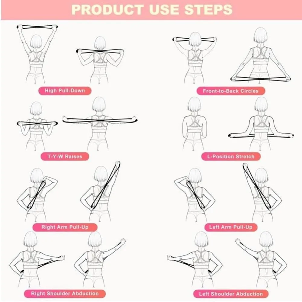 Portable Figure 8 Yoga Resistance Band 35 LB Quick Rebound Exercise Band Soft Silicone Fitness Resistance Band for Home Fitness