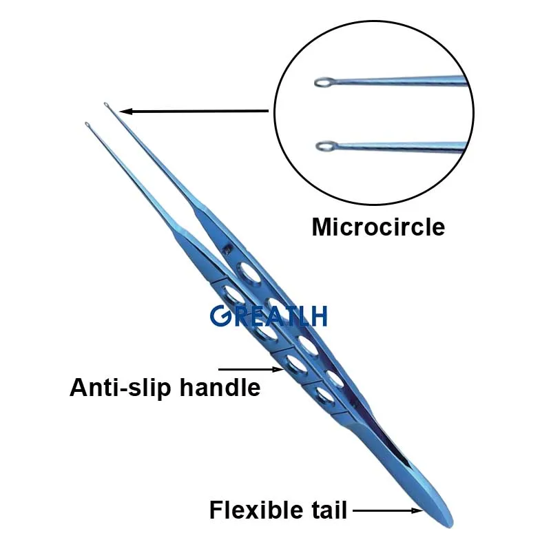 Two Type Choices Conjunctiva Forceps Stainless/Titanium Alloy Autoclavable Ophthalmic Eye Instrument