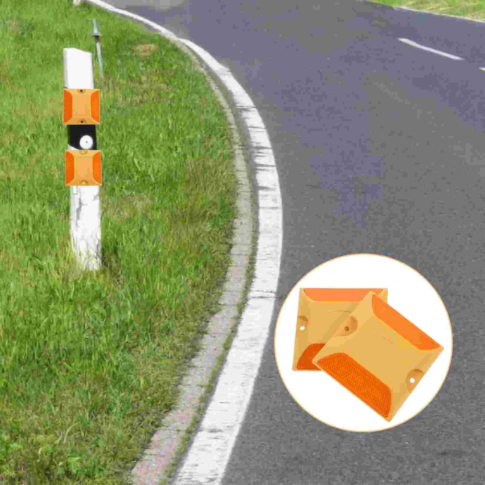 2 قطعة شريط لاصق عاكس علامات الطريق البلاستيكية سيارات الأطفال عاكس الطوارئ