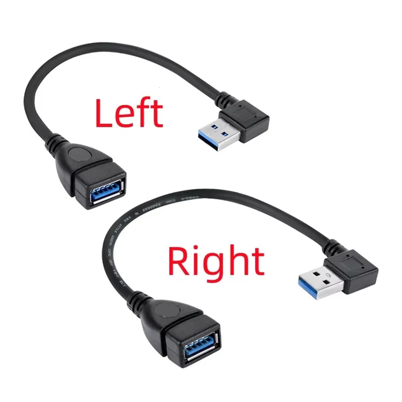 USB 3.0 A Stecker auf Buchse 90° abgewinkeltes Verlängerungskabel USB3.0 Stecker auf Buchse Rechts/Links/Unten/Oben Verlängerungskabel für Laptop