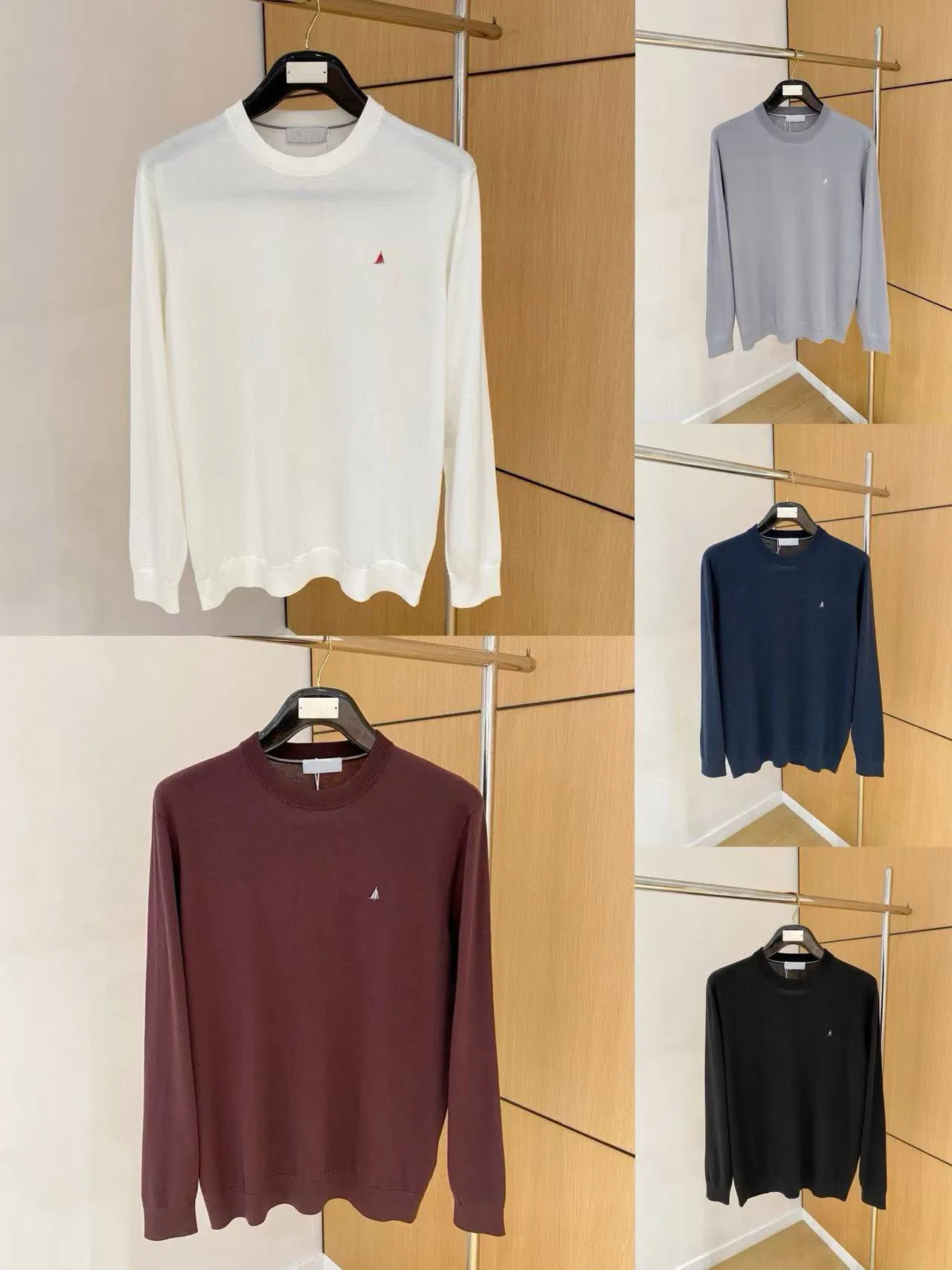 

BC осенне-зимний новый модный повседневный вязаный свитер в стиле старых денег с круглым вырезом и вышивкой, мужской свитер с длинными рукавами