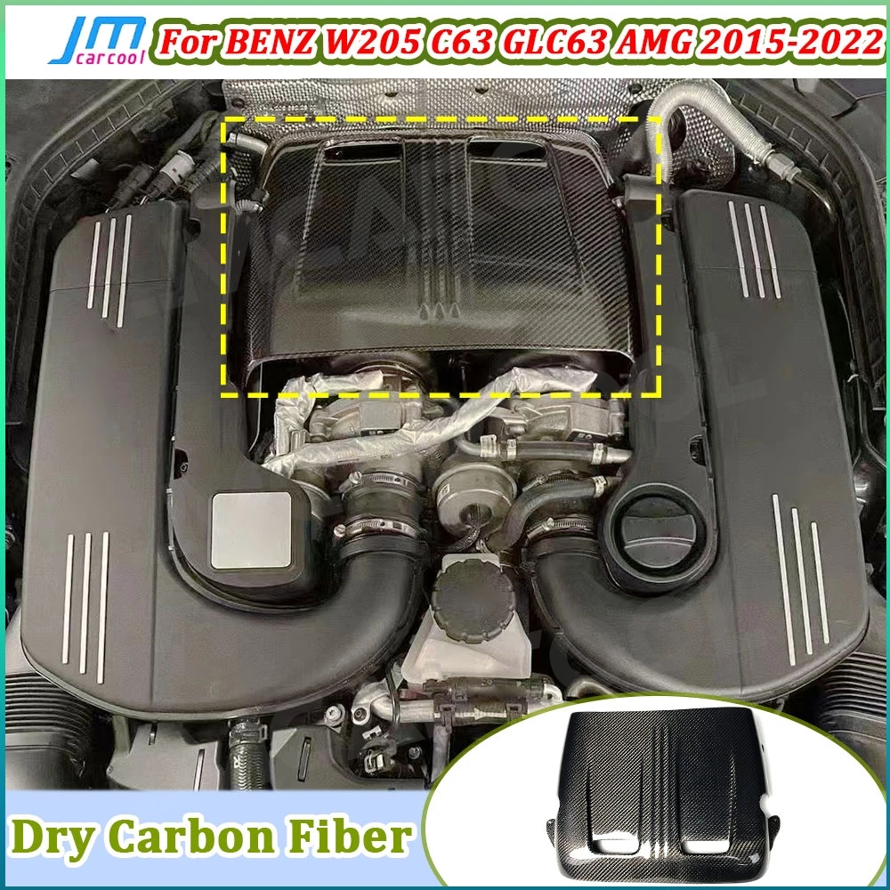 Real Dry Carbon Fiber Motor Abdeckung Body Kit für Benz W205 C63 GLC63 für AMG 2015-2022 vorne Motorhaube Bonnets FRP Auto Styling