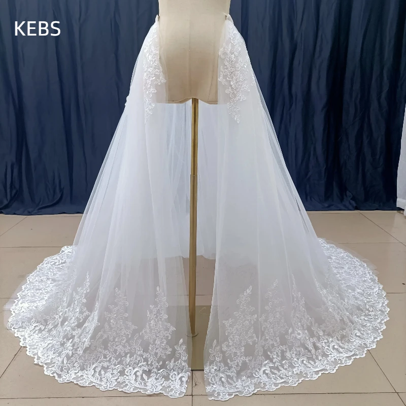 4-layer detachable bride's wedding hem, transparent wedding lace skirt can be customized in size image 3