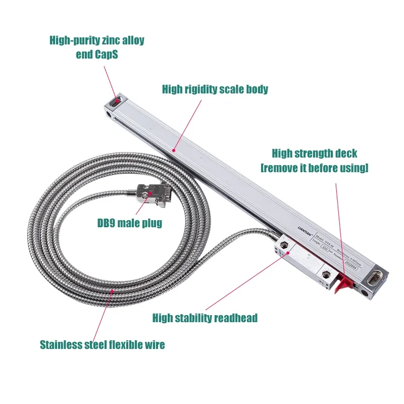 YH800-2 2 Axis LCD DRO Digital Readout Display 9 Language AC90-260V And 2 Pieces 50-800mm Linear Scale Encoder Grating Ruler