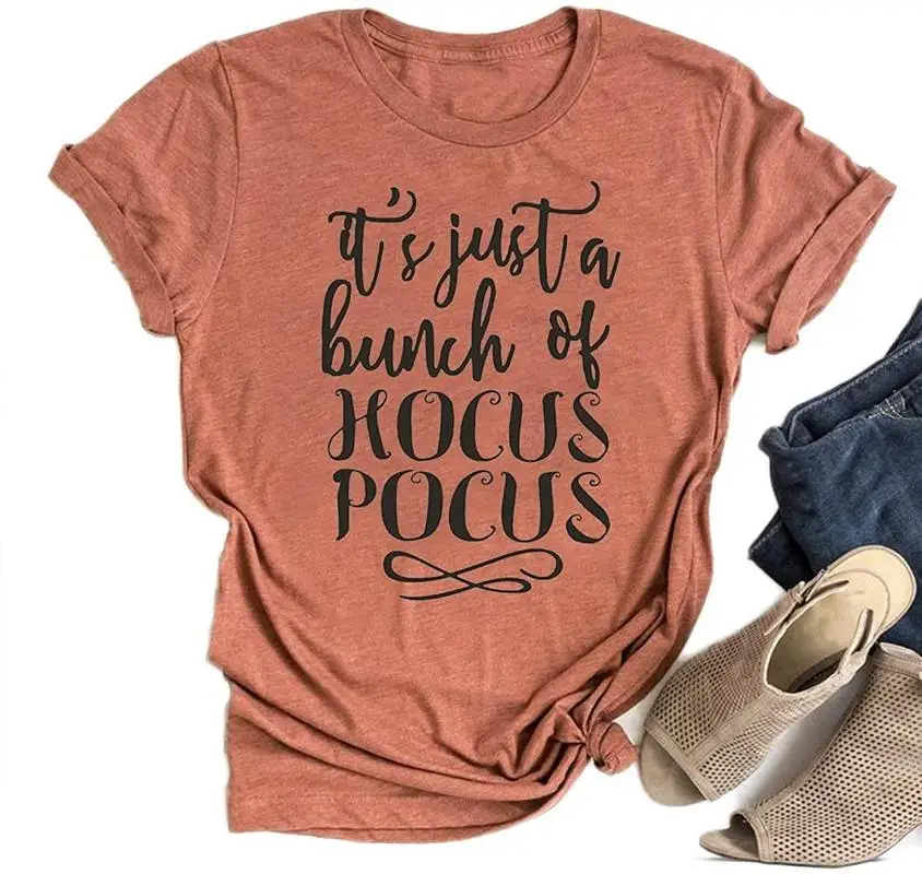 Hocus us loween Dames T-shirt ort Sve round Ne Fall Faion Casual Comfortabel Katoen Andere materiaal Top