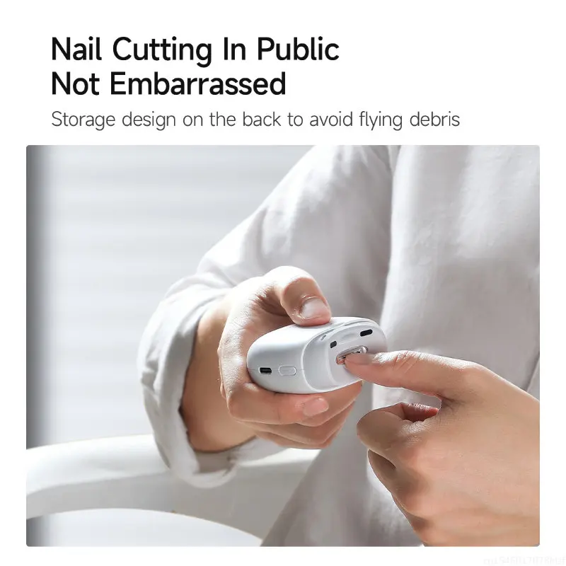 Yoipin Seemagic Gunting Kuku Otomatis Elektrik Pro Touch Start Perlindungan Inframerah Kepala Pemotong Upgrade dengan Pemangkas Lampu Led