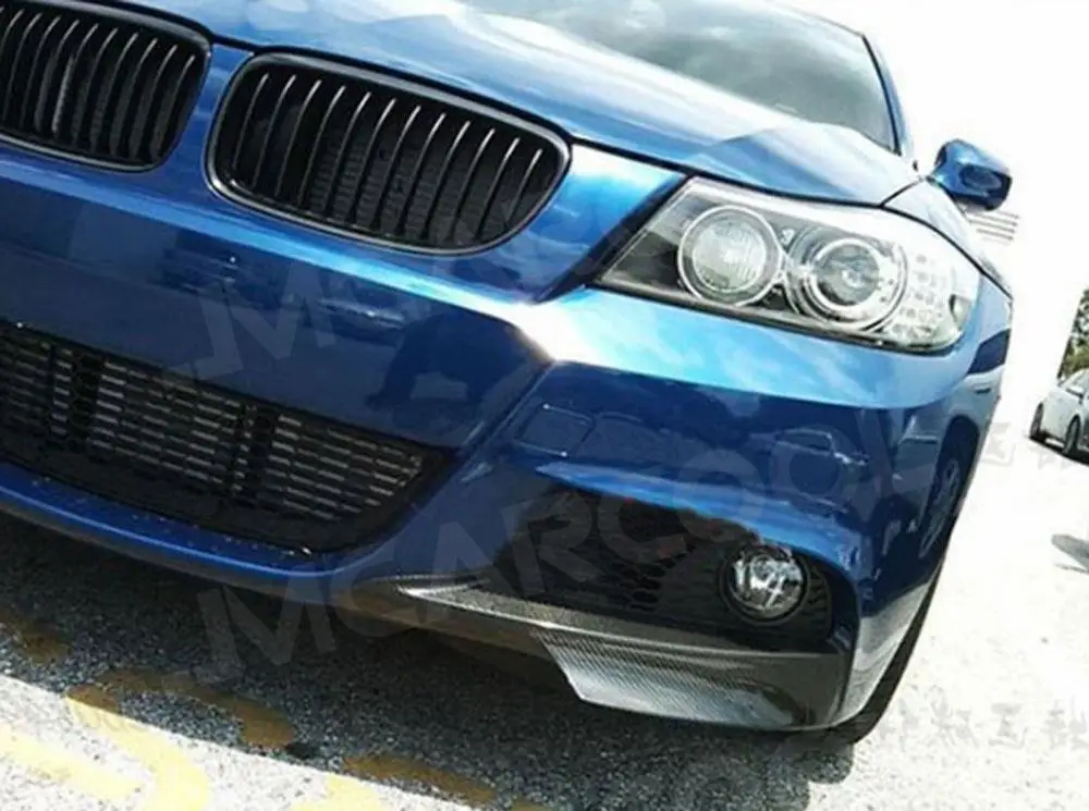 

For BMW 3 Series E90 M Sport M-Tech 2009-2012 Front Bumper Lip Splitters Carbon Fiber chin Aprons Flaps Car Styling FRP