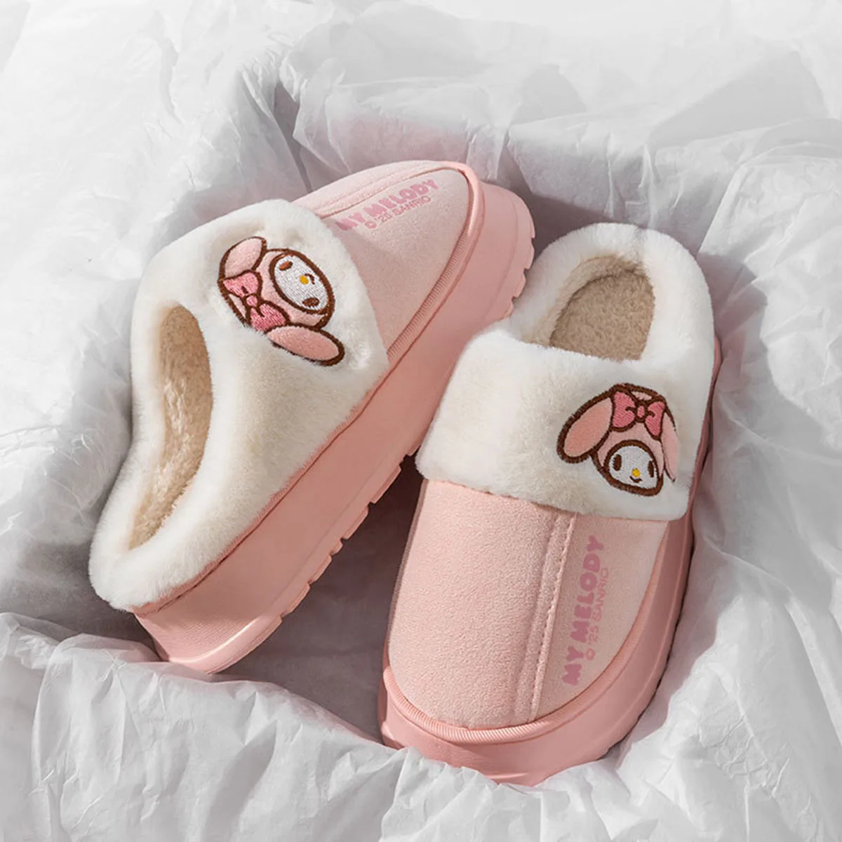 شباشب سانريو هالو كيتي كارتونية إبداعية كاواي للفتيات شتوية سميكة ودافئة لطيفة من القطن هدية #2