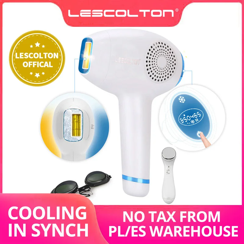 

Lescolton 4in1 IPL Hair Removal Cold Epilator T011C Permanent Laser for Home Bikini Trimmer Electric Photorejuvenation Depilator