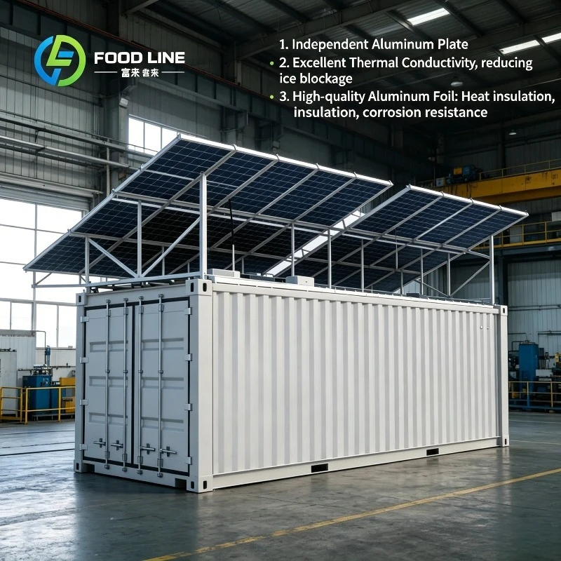 Meat Processing Industrial 20ft Solar Container Cold Room Solar Energy Reserves Prevent Temperature Rise Damage To Meat Stock