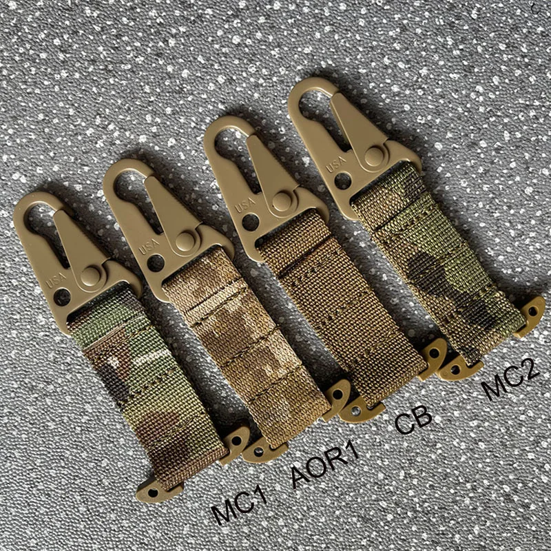 야외 Molle 후크 벨트, 걸이식 버클, 키체인 걸쇠 조끼, 허리 벨트, MOLLE 호크 후크