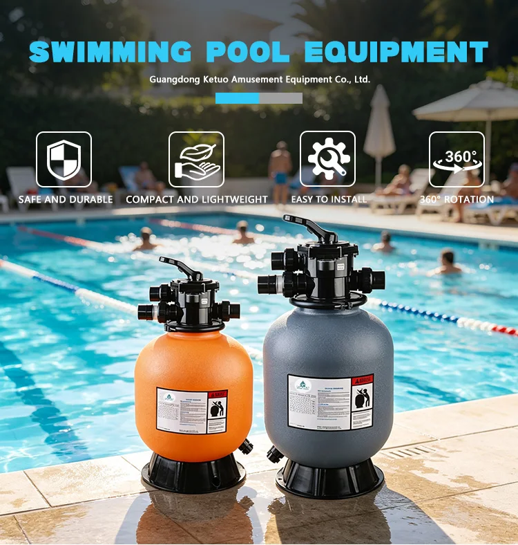 Water Faery Wholesale Blow Molded Sand Filter For Swimming Pool Top Mount 6 Way Multiport Valve Pool Water Filter System