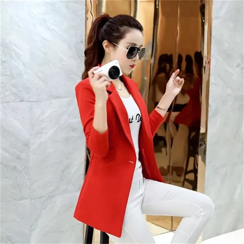 سترة نسائية للمكتب ملابس خارجية أنيقة بأكمام طويلة ملابس عمل أنيقة للسيدات بدلة وردية موضة الخريف الأفريقية #3