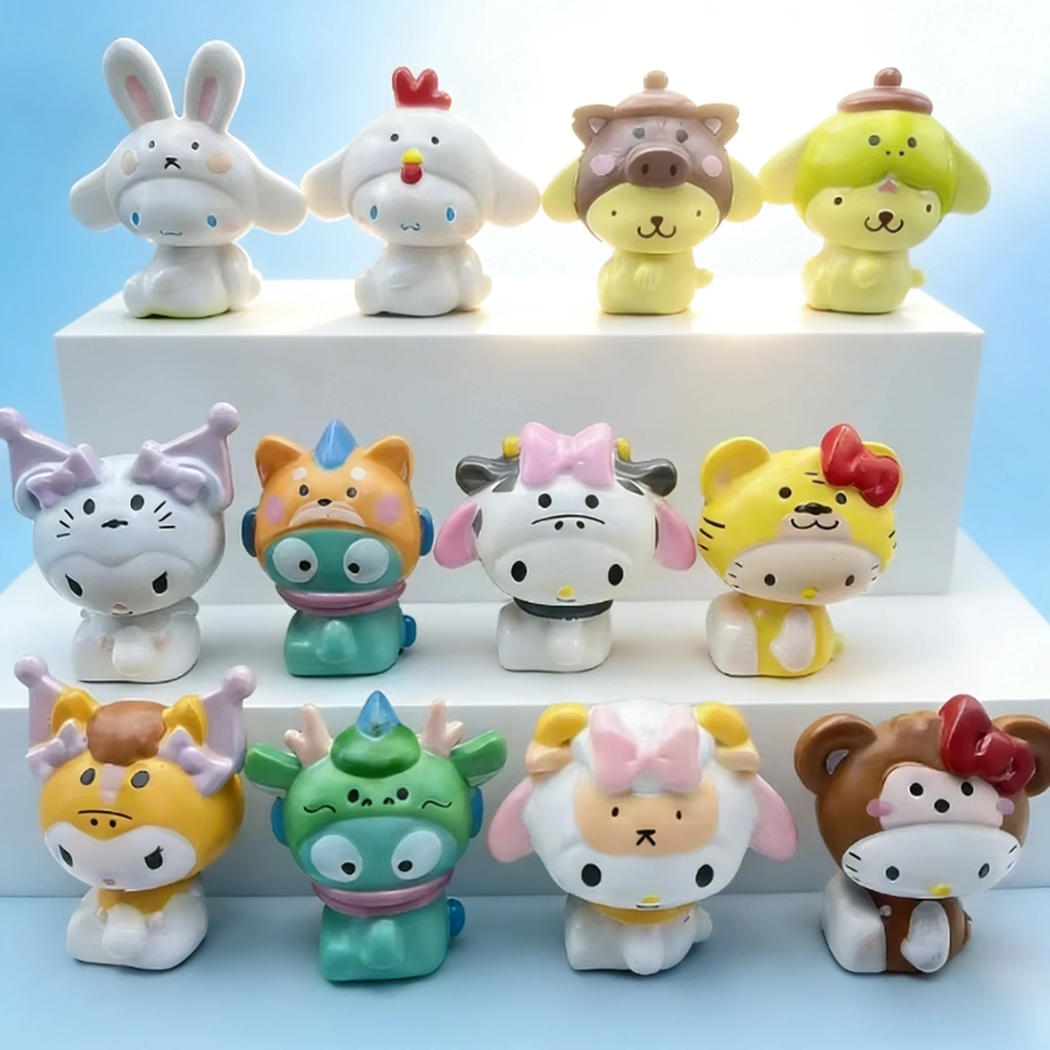 

New In Stock Kt Cat Zodiac Talisman Series Blind Box Figurine Cute Ugly Fish Pudding Dog Doll Ornament New Year Surprise Gift