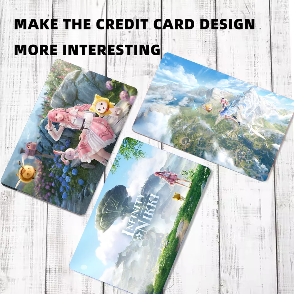 

Game Infinity Nikki Stickers Cartoon Credit Card Visa Debit Bank Charge Card Bus Metro Waterproof Sticker Decal Decoration