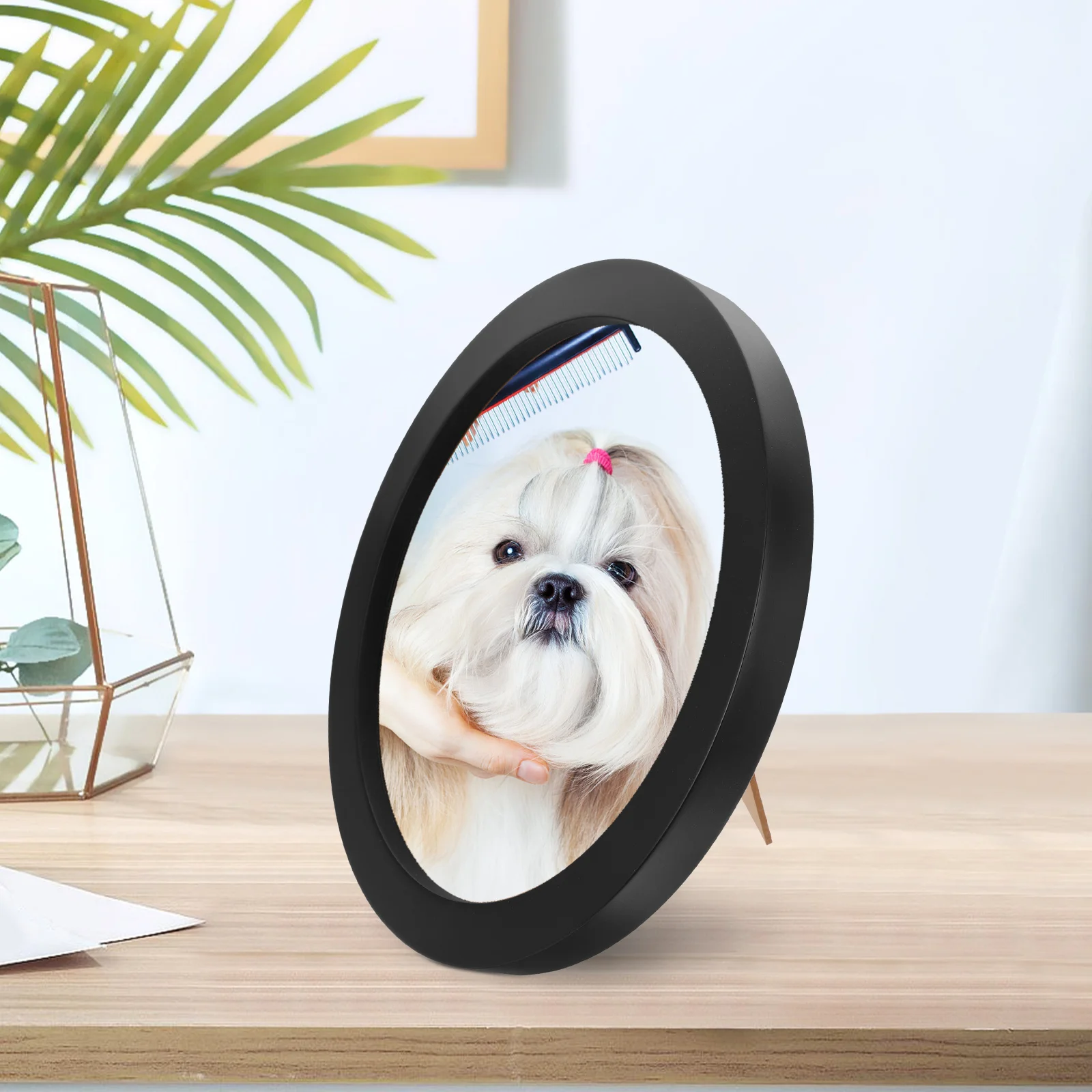 

Round Photo Frame Simple European Style White Multifunctional Picture Frame For Home Office Wall Art Decoration Display