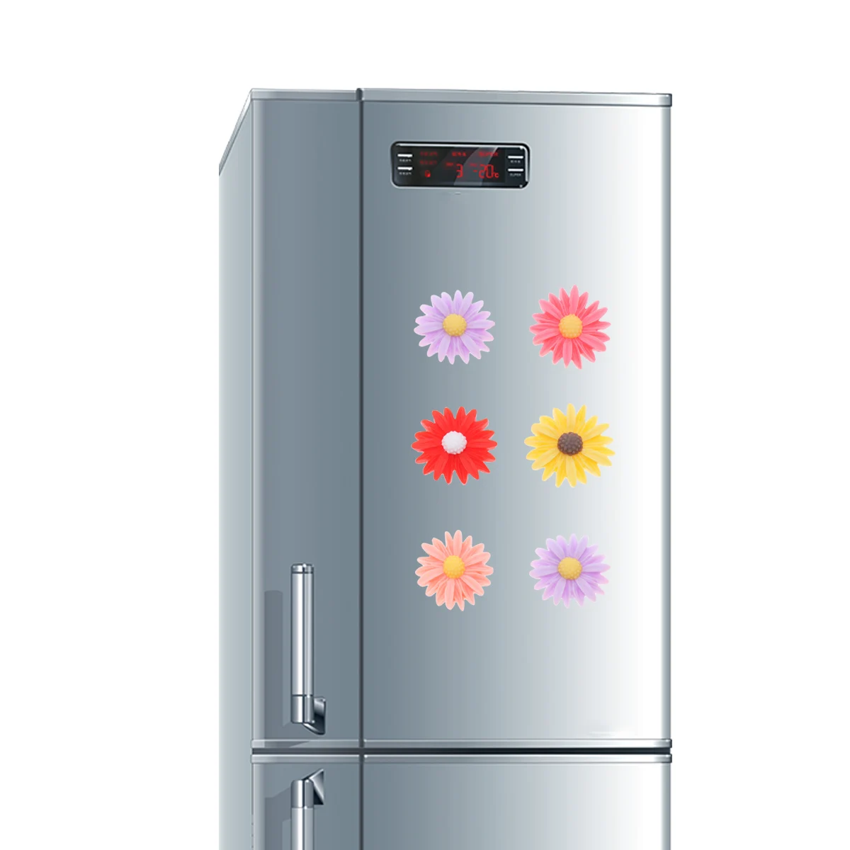 

10Pcs Small Daisy Refrigerator Magnets 2.7cm Cute Pottery Magnetic Stickers for Notes Photos Home Office Decor