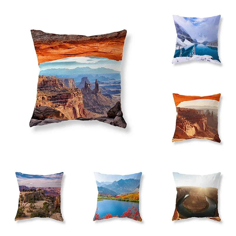 Lake Ritsa Mountains Nature View Throw Pillow Cover Party Decor Sofa Room    Chair Cushion  Home