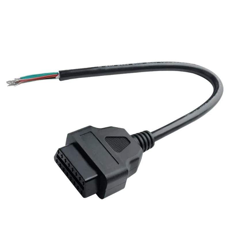 Obd2 تمديد كابل 16 دبوس موصل سالب كابل مع سلك مفتوح ينتهي التشخيص تحويل اختبار كابل الماسحات الضوئية السيارات العالمي #5