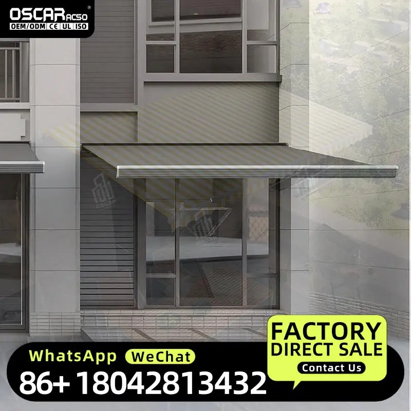 Hot Sale Folding Retractable Motorized Awnings for Balcony Outdoor Garden with Remote Retractable Awning