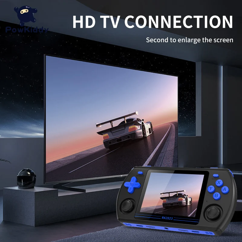 باوكدي RK2023 ريترو المحمولة لعبة اللاعبين 3.5 بوصة HD المحمولة لعبة فيديو وحدة التحكم RK3566 الألعاب PS1 المحاكي