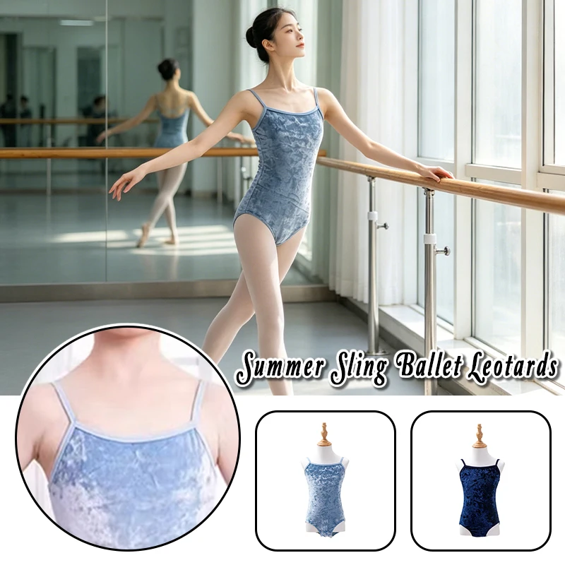 100-160 cm Sommer-Ballett-Trikots für Mädchen, Gymnastik-Bodysuit, Samt-Ballett-Jumpsuits, Tanzkleidung, Kinder-Tanzkostüm