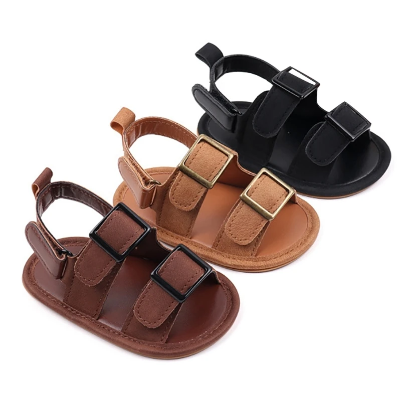 B2EB Lightweight Baby Footwear Breathable PU Leather Shoes Beach Shoes Summer Shoes Fashionable Dress Flats for Infants Gift