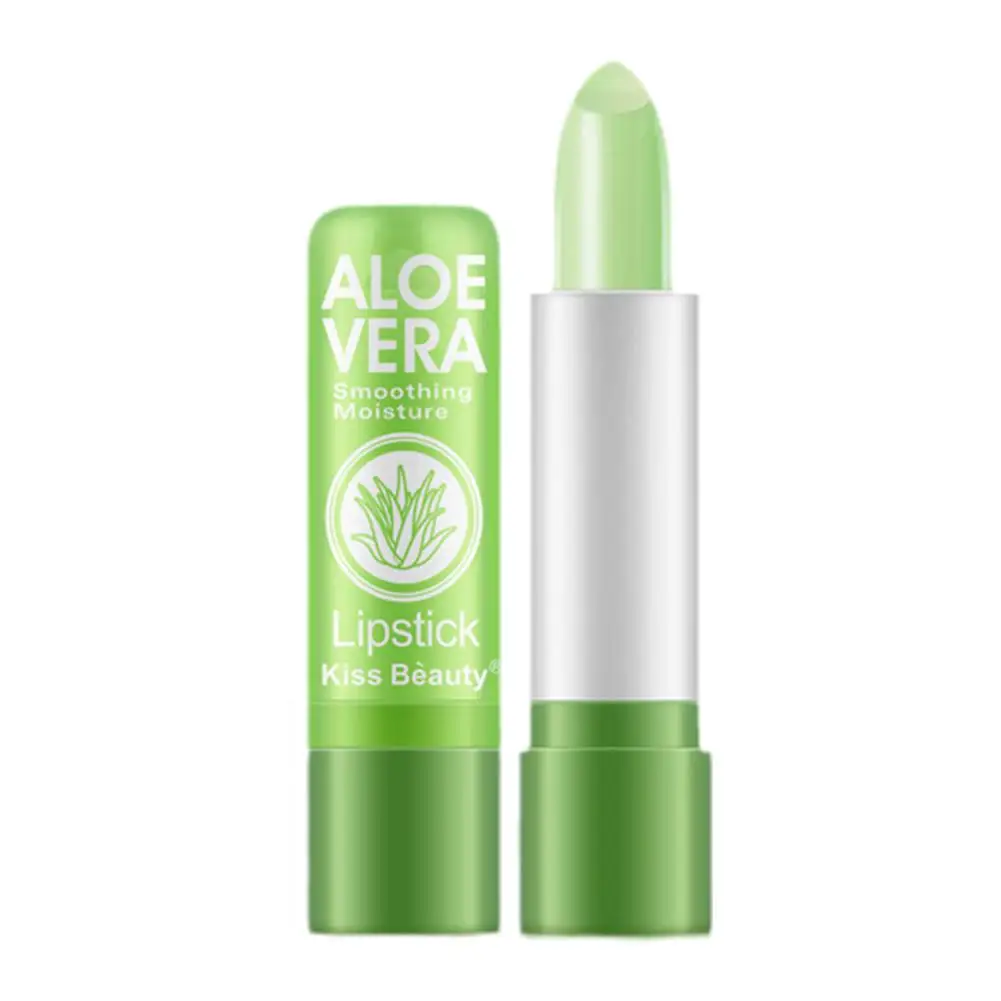 Lápiz labial que cambia de Color Aloe, hidratante de larga duración, resistente al agua, taza antiadherente, hidratante, cuidado de los labios