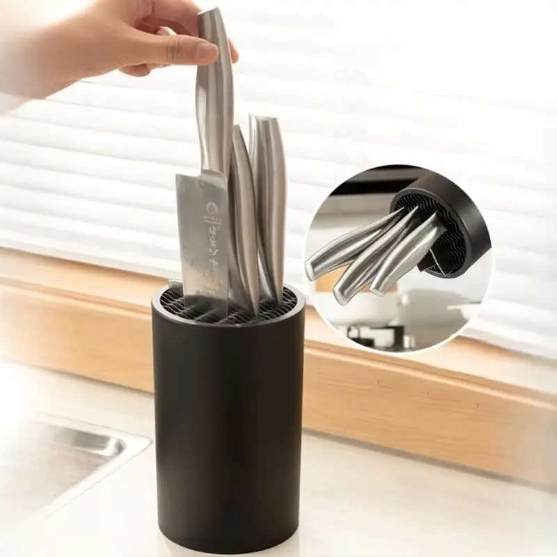 2026 Knife Holder Inserted Knives Storage Stand Fruit Knife Cleaver Chop Bone Knife Scissors Organizer Kitchen Tools Accessories