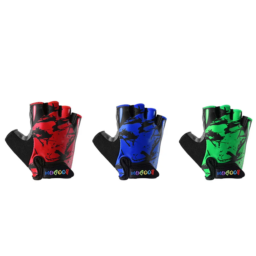 

Half-finger Shockproof Gloves Cycling Boys Fingerless for Kids Children’s Sports Damping