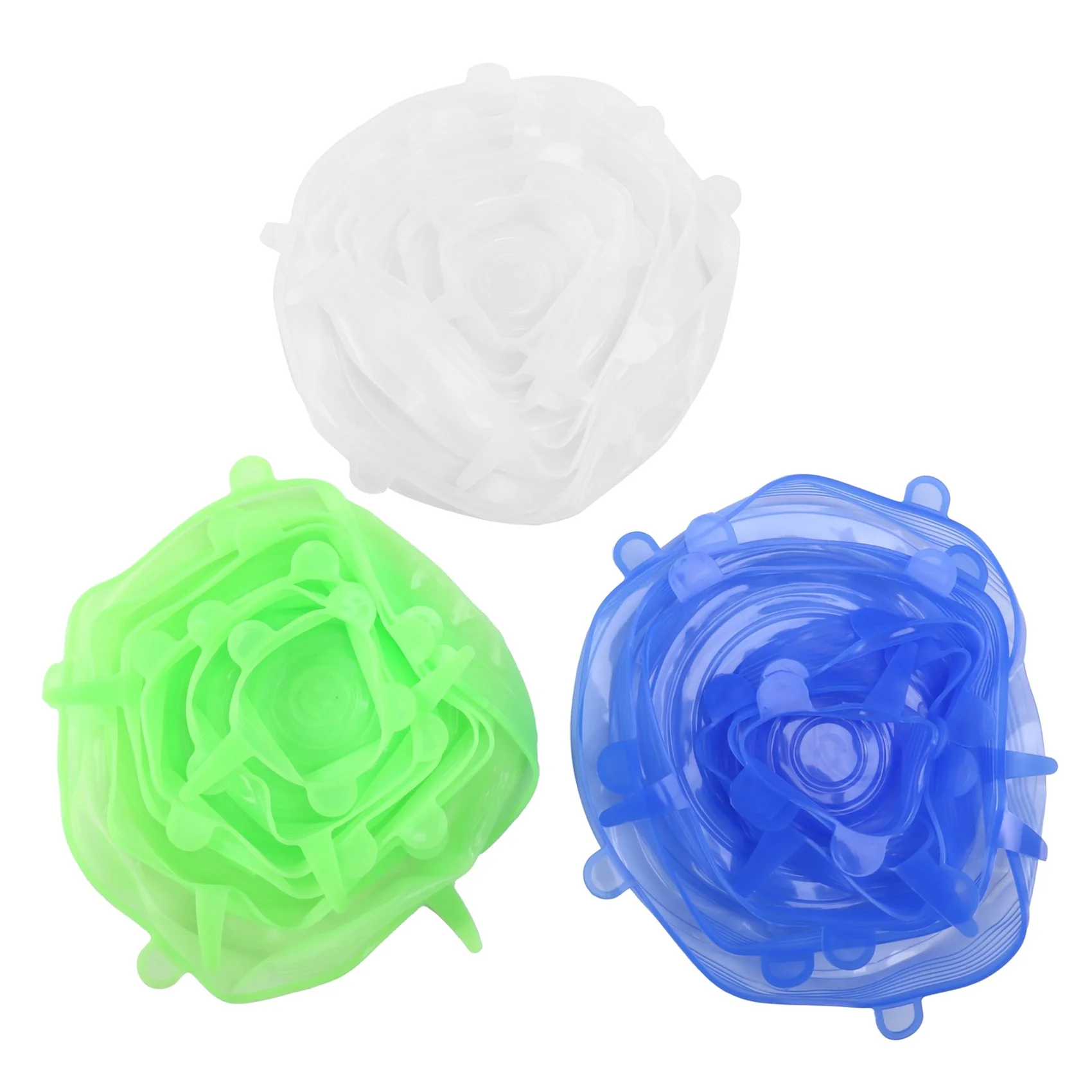 B69C 18 Pcs Silicone Elastic Lids For Food Cups And Bowls Lids,To Keep Food Fresh And Perfect For All Kinds Of Food Storage
