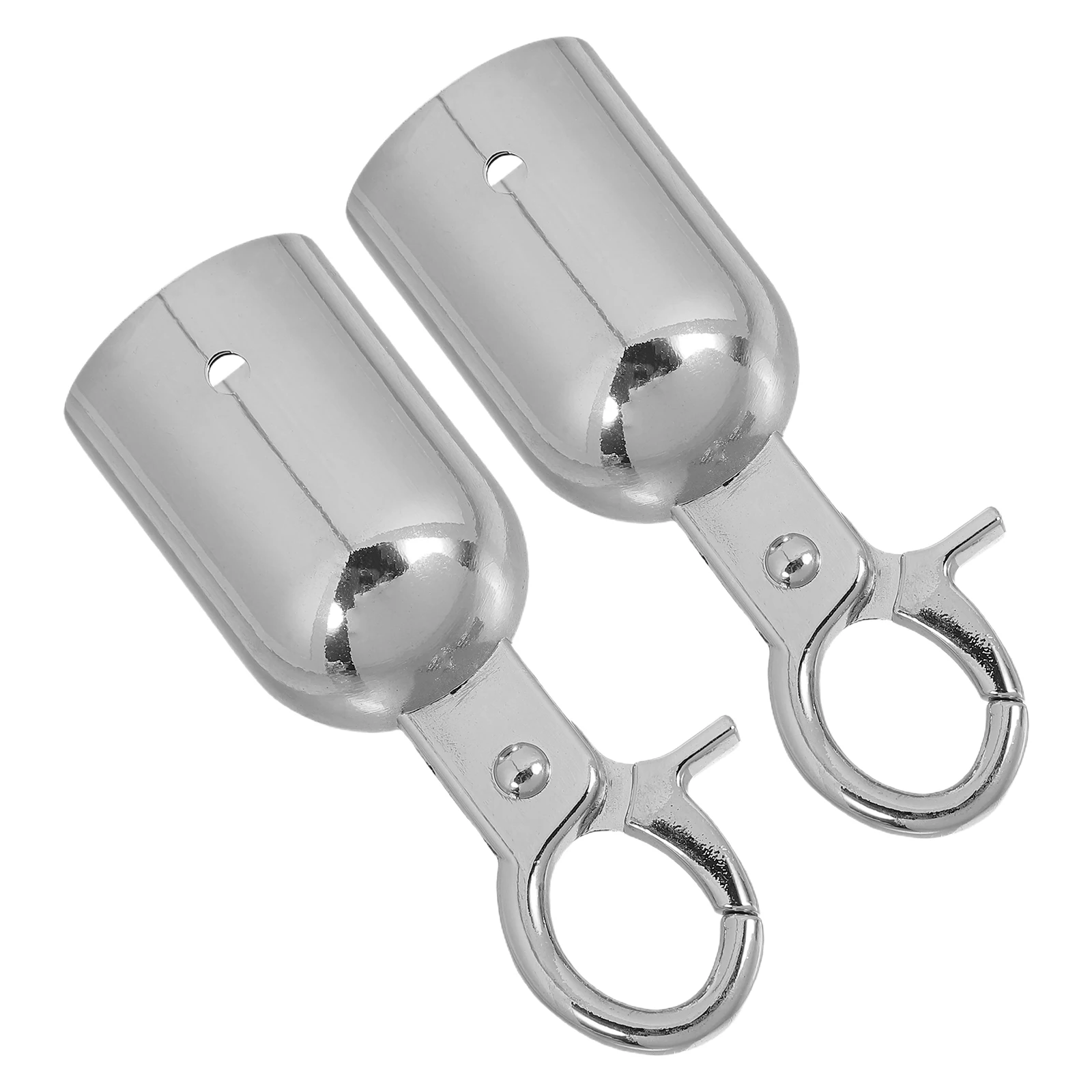 

2 Pcs Concierge Column Rope Hook Cord End Hooks of Line Alloy Barrier Caps