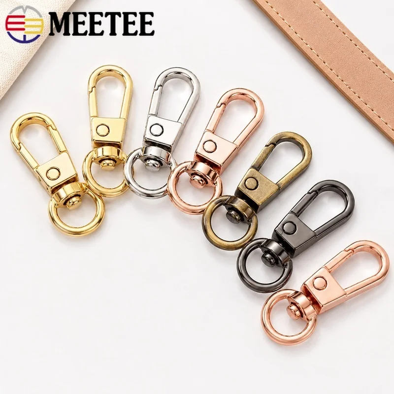 10/20/50Pcs 8mm Metal Lobster Buckles Snap Hooks Swivel Clasp Buckle for Bag Keychain Dog Collar Leash DIY Hardware Accessories